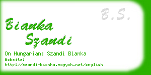 bianka szandi business card